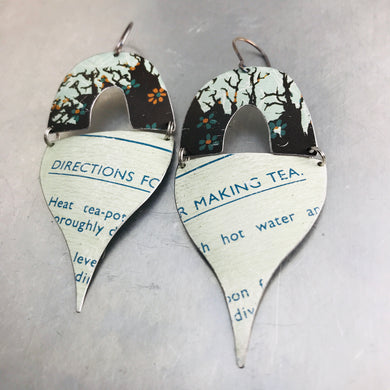 Directions for Making Tea Mixed Arches Upcycled Tin Earrings