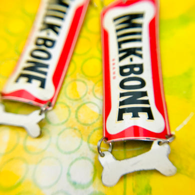 Milk-Bone Recycled Tin Earrings