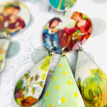 Load image into Gallery viewer, Victorian Couples Zero Waste Tin Chandelier Earrings
