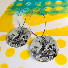 Load image into Gallery viewer, Micky &amp; Friends Big Circle Tin Earrings