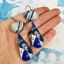 Load image into Gallery viewer, Lady Liberty’s Torch Teardrops Zero Waste Tin Earrings