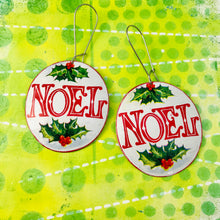 Load image into Gallery viewer, Big Noel Ovals Zero Waste Tin Earrings
