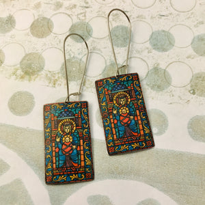 Stained Glass Windows Upcycled Tin Earrings