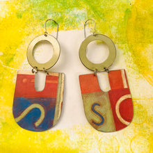 Load image into Gallery viewer, Si So Chunky Horseshoes Zero Waste Tin Earrings