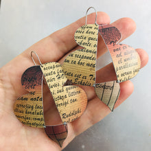 Load image into Gallery viewer, Abstract Butterflies Typography Zero Waste Tin Earrings