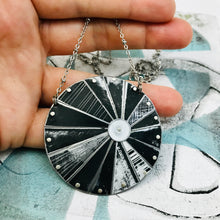 Load image into Gallery viewer, Mostly Black Tin Color Wheel Necklace