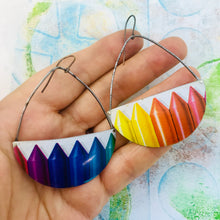 Load image into Gallery viewer, Bright Crayons Recycled Tin Earrings