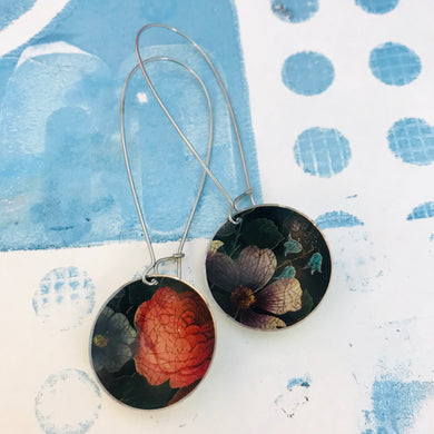 Crackled Bouquet Large Basin Tin Earrings