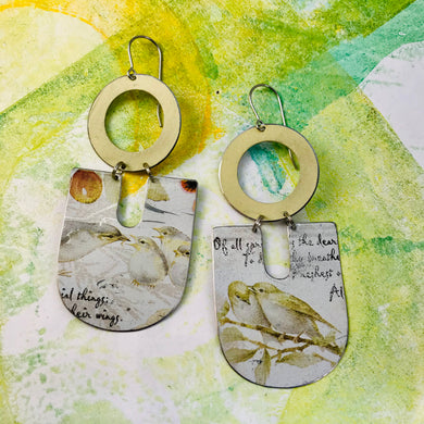 Sweet Birds Chunky Horseshoes Zero Waste Tin Earrings