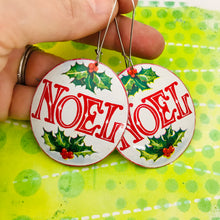 Load image into Gallery viewer, Big Noel Ovals Zero Waste Tin Earrings