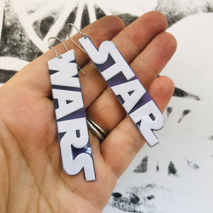 Star Wars Logo Long Recycled Tin Earrings