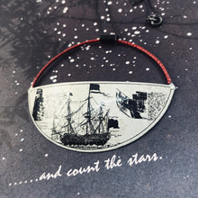 Load image into Gallery viewer, Tall Ship Upcycled Tin Necklace