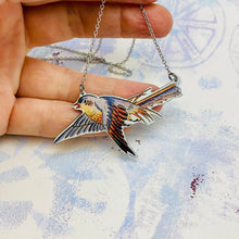 Load image into Gallery viewer, Songbird in Flight Upcycled Tin Necklace