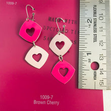 Load image into Gallery viewer, RESERVED Rustic Bark &amp; Open Hearted Zero Waste Tin Earrings