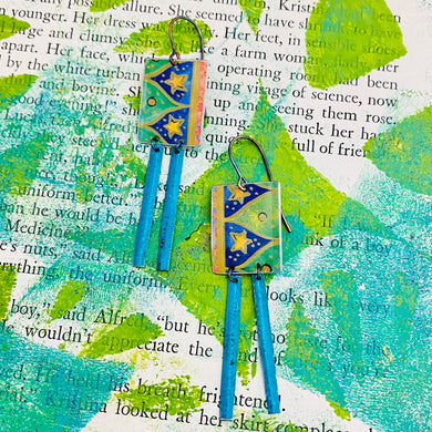 Starry Windows Upcycled Tin Earrings