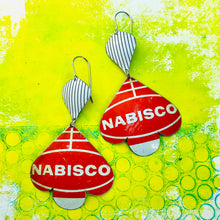 Load image into Gallery viewer, Nabisco Trefoil Upcyled Tin Earrings