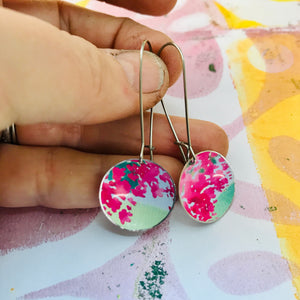 Pink Blossoms Medium Basin Earrings