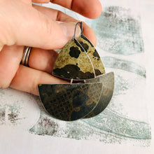 Load image into Gallery viewer, Oxidized Sailboats Upcycled Tin Earrings