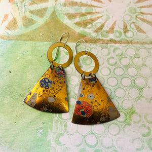Klimt Small Fans Zero Waste Tin Earrings