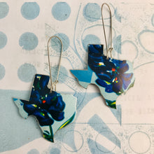 Load image into Gallery viewer, Bluebonnet Texas Upcycled Tin Earrings