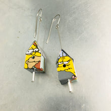 Load image into Gallery viewer, Old Couple Simpsons Tiny Tin Birdhouse Earrings