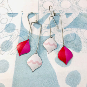 Pink Ornaments Zero Waste Tin Earrings