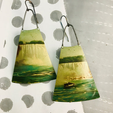 Niagara Falls Zero Waste Tin Long Fans Earrings