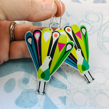 Load image into Gallery viewer, Peacocks Zero Waste Tin Earrings