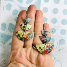 Load image into Gallery viewer, Lots of Little Flowers Stacked Half Moons Earrings