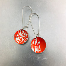 Load image into Gallery viewer, Type on Bright Red Little Basin Earrings