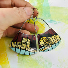 Load image into Gallery viewer, Lion &amp; Tiger Zero Waste Tin Earrings