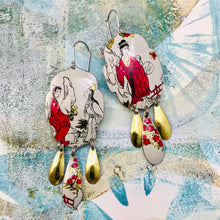 Load image into Gallery viewer, Scarlet Kimonos Tin Chandelier Earrings