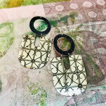 Load image into Gallery viewer, Wrought Iron Shimmery Gold Chunky Horseshoes Zero Waste Tin Earrings
