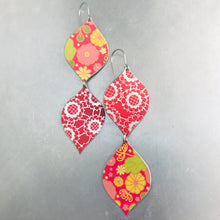 Load image into Gallery viewer, Mixed Pink Patterns Upcycled Tin Earrings