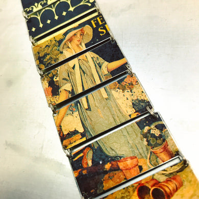 Ferry Seeds Gardener Upcycled Tin Bracelet