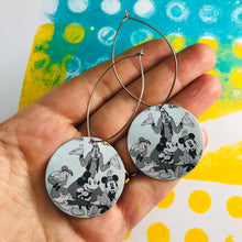 Load image into Gallery viewer, Micky &amp; Friends Big Circle Tin Earrings