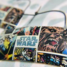 Load image into Gallery viewer, Star Wars Wide Rectangle Recycled Tin Earrings