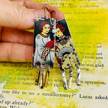 Load image into Gallery viewer, Silk Sisters Windows Upcycled Tin Earrings