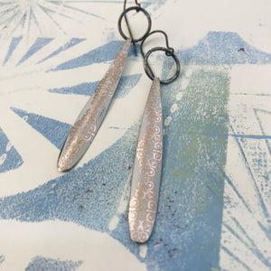 Champagne Dreams Teardrops Upcycled Tin Earrings