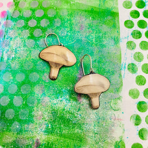 Classic Mushrooms Upcycled Tin Earrings