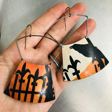 Load image into Gallery viewer, Raven on a Fence Zero Waste Tin Earrings