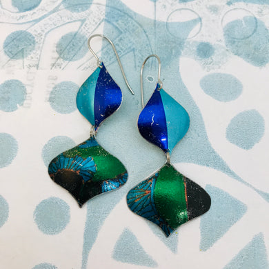 Shimmery Blues Rex Ray Zero Waste Tin Earrings