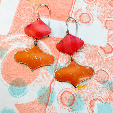 Cerise & Pumpkin Rex Ray Zero Waste Tin Earrings