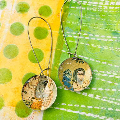 Persian Seekers Large Basin Tin Earrings