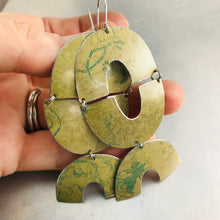 Load image into Gallery viewer, Mossy Triple Little Us Upcycled Tin Earrings