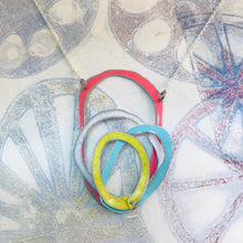 Load image into Gallery viewer, Reversible Scribbles Upcycled Tin Necklace