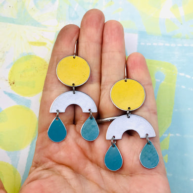 Sunny Rainbow Charms Zero Waste Tin Earrings