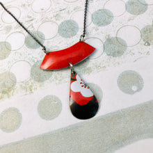 Load image into Gallery viewer, Cherry Blossom Teardrop Zero Waste Tin Necklace