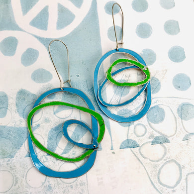 Cool Scribbles Upcycled Tin Earrings