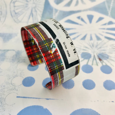 Union Made Tartan Upcycled Tin Cuff